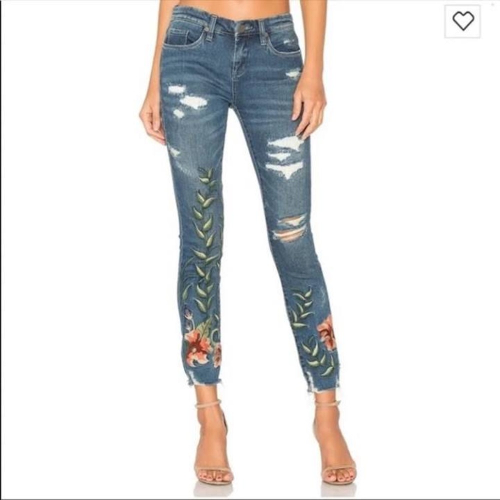 Nordstrom Blank NYC Embroidered Skinny Jeans
